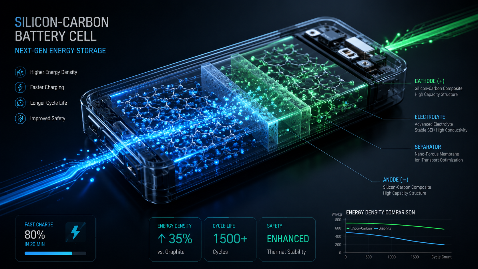 เทคโนโลยีแบตเตอรี่ Silicon-Carbon: นวัตกรรมใหม่ที่กำลังเปลี่ยนเกณฑ์การประเมินราคามือถือมือสอง